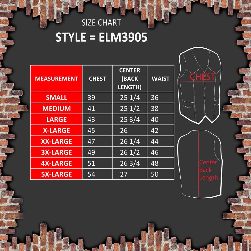 EVENT LEATHER ELM3905 Men's 'Mayhem' 100% Genuine Motorcycle Leather Vest | Biker Vests with Embossed Skull & Wing - Medium - Image 3